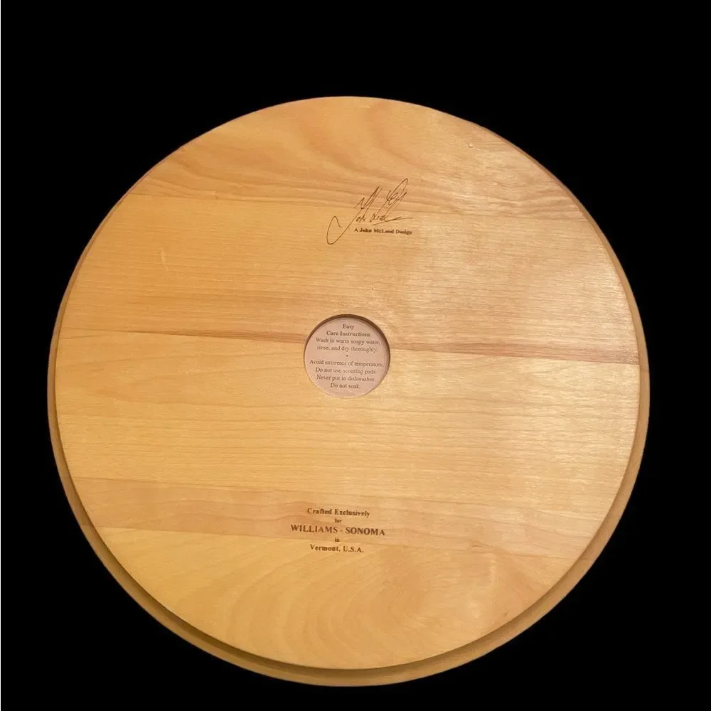 Williams Sonoma Large Birch Wood Chip and Dip Bowl